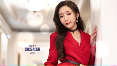 4K红裙制服美女