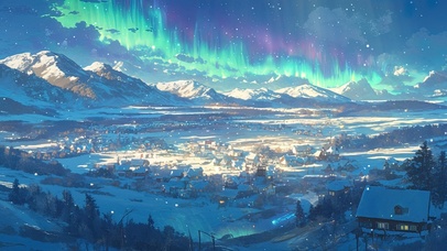 治愈北欧雪原小镇