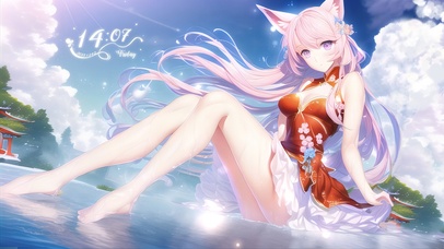 4K红衣狐族少女