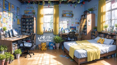 温馨的凌乱卧室