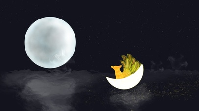 月牙儿船悠悠  洒落一星河