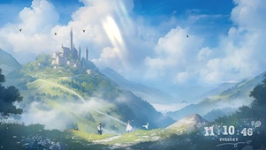动漫风景 ai插画