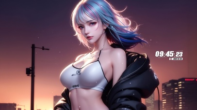 赛博朋克冷艳女神