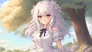 白发氛围唯美少女