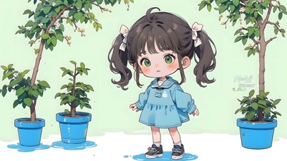 4K可爱马尾少女