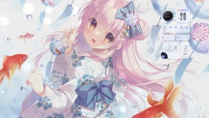 可爱金鱼少女