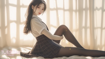 她像风停在花枝上