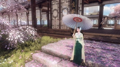 庭外落花待归人（无落花）