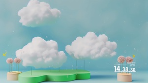 简约3D云