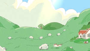 可爱绿草地