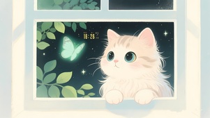 窗台可爱猫咪