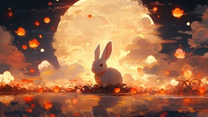 月圆中秋玉兔