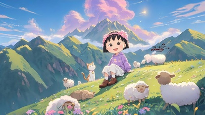 山坡上的小丸子