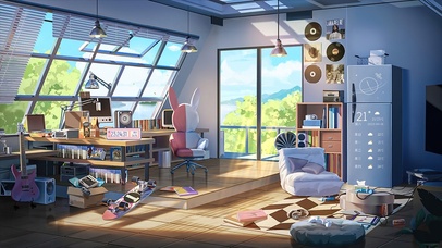 4K唯美治愈可爱の动漫房间