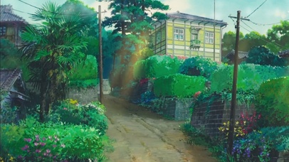 散步的道路上，摇曳的树林.