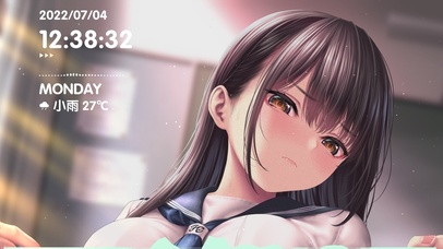 可爱生气的校园美少女