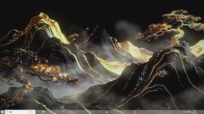 鎏金山河图-桌面主题