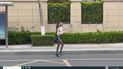 性感运动服 黑丝大长腿美女