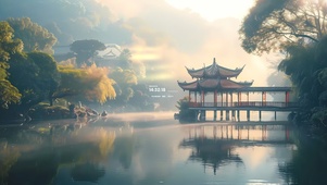 云雾水榭小亭