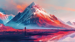 属于自己的冰川晚霞