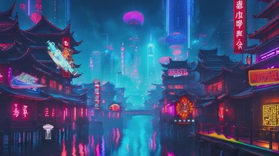 水街 赛博朋克国风