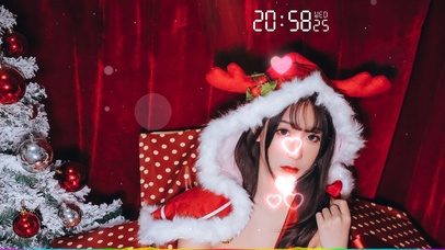 性感圣诞美女壁纸