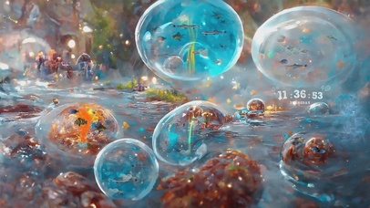 4k梦幻水泡游鱼