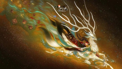 唯美古风仙鹿神女下凡