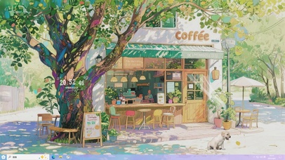 树影咖啡-桌面主题