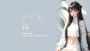 午后阳光下的少女