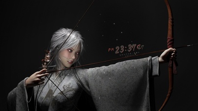 4K唯美古风银发少女