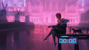 夜晚女孩