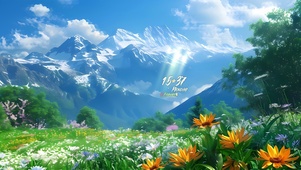 鸟语花香的山谷