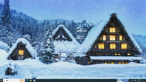 雪中房屋主题