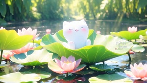 夏日荷叶小鬼