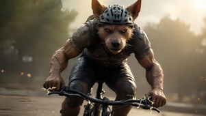 十二生肖之狗骑单车