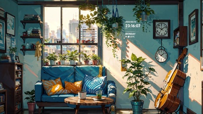 4K午后温馨房间