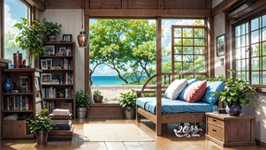 4K治愈夏天小屋