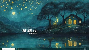 护眼绿景桌面主题