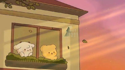 唯美晚霞下小可爱们