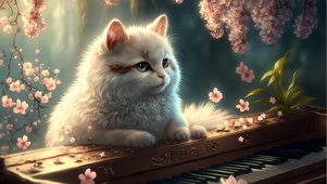 花朵波斯猫