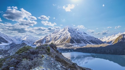 冰川地貌自然风光