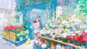 午后花店少女