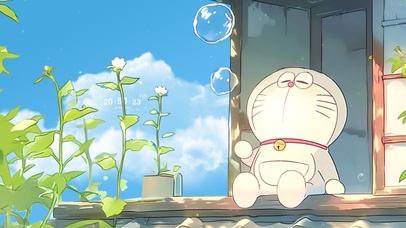 4K可爱机器猫的夏日