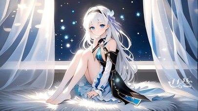 唯美星空窗流萤