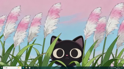 调皮可爱小黑猫主题