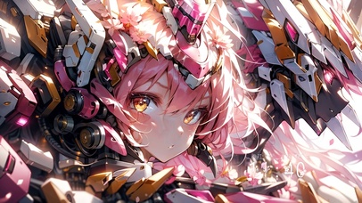 粉发机甲少女