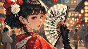 一把折扇