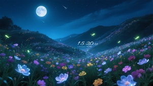 夜晚的山谷
