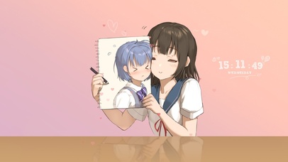 可爱美少女贴贴